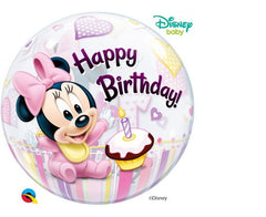 Bubble μονό Minnie 1st Birthday 22"