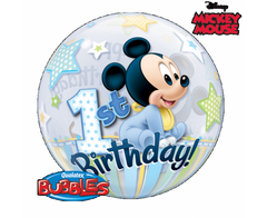 Bubble Μονό Mickey 1st Birthday 22"