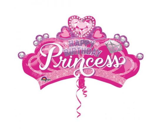 Μπαλόνι Φοιλ Σχήμα Princess Crown & Gem Birthday - Κορώνα