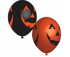 Μπαλόνια Λάτεξ 11" Smiling Pumpkin (2 Τεμάχια) Φουσκωμένα Με Ήλιο