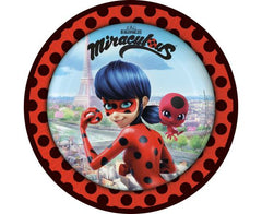 Πιάτα χαρτ. φαγητού 23εκ Miraculous LadyBug 8 τεμ