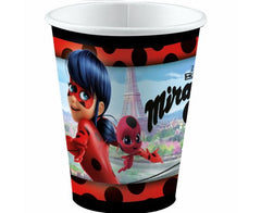 Ποτήρια χαρτ. 250ml Miraculous LadyBug /8 τεμ