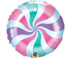 Φοιλ 18" Στρογγυλό Candy Swirl Pastel 46 εκ - Καραμέλα