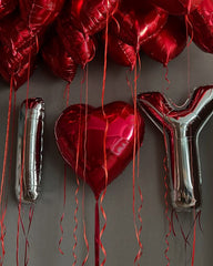 Μπαλόνια Για Αγίου Βαλεντίνου Με Κόκκινες Καρδίες Foil & Μπαλόνια Foil Φράση