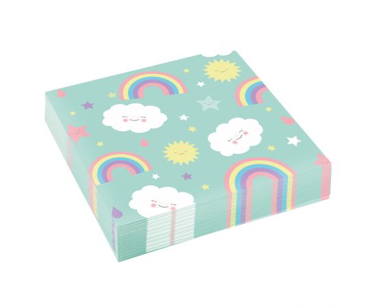 Χαρτοπετσέτες 33 εκ Rainbow & Cloud /20 τεμ