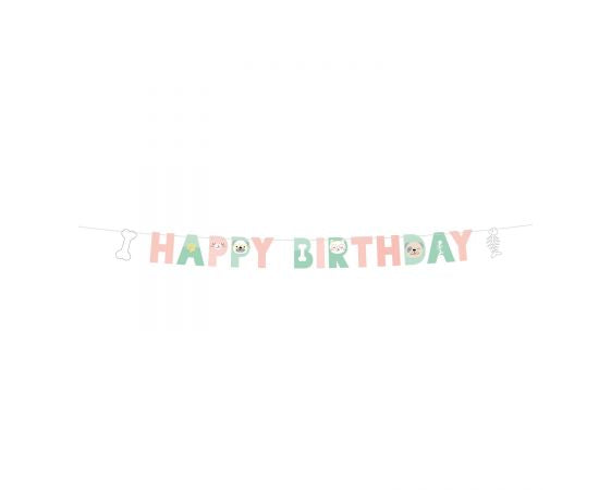 Γιρλάντα γράμματα Happy Birthday Hello Pets / 1.80μ x 15εκ