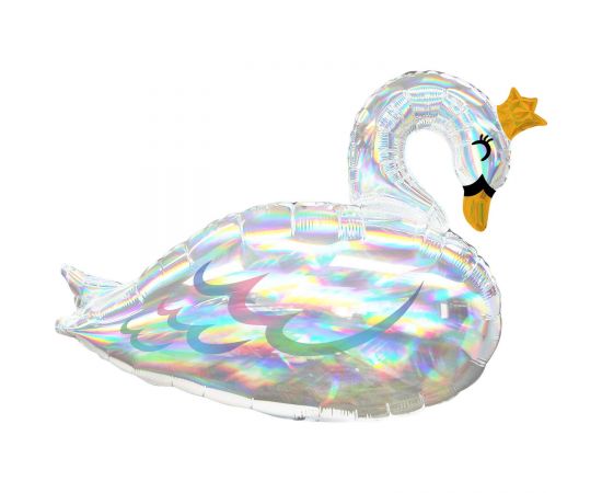 Μπαλόνι Φοιλ Κύκνος Iridescent Swan / 73 εκ x 55 εκ