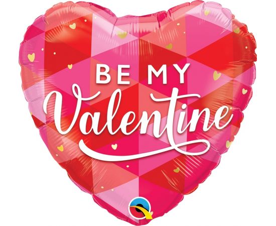 Μπαλόνι Φοιλ 18" Be My Valentine Geometric / 46 εκ