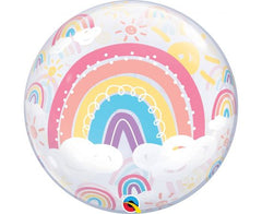 Bubble μονό 22'' Welcome Baby Boho Rainbows / 56εκ