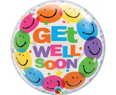 Bubble Μονό 22" Get Well Soon Smile Faces / 56 εκ