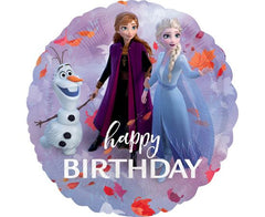 Μπαλόνι Φοιλ 17" Frozen II Happy Bithday / 43 εκ