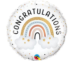 Μπαλόνι Φοιλ 18" Congratulations Boho Rainbow / 45εκ