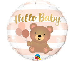 Μπαλ. Φοιλ 18" Hello Baby Bear & Balloons / 46εκ