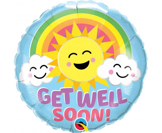 Μπαλόνι Φοιλ 18" Get Well Soon Sunny Smiles / 46 εκ