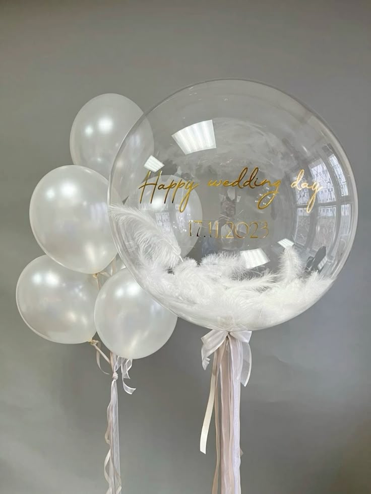 Σύνθεση Για Γενέθλια Με Μπαλόνι Bubble & τύπωμα της επιλογής σας!