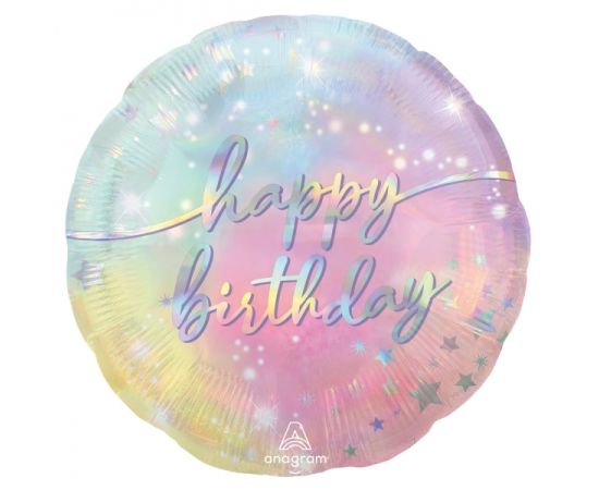 Μπαλόνι Φοιλ 17" Luminous Birthday / 43 εκ