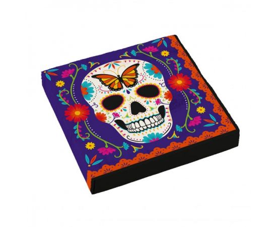 αρτοπετσέτες φαγητού Day of the Dead / 16 τεμ