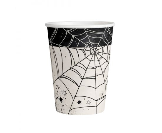 Ποτήρια χαρτ. 250ml Spider Web /8 τεμ