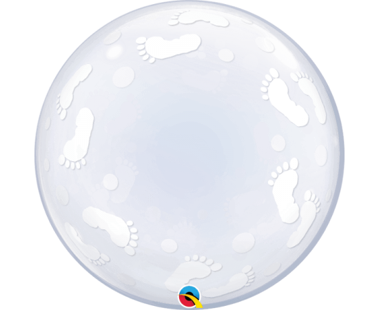 Deco Bubble 24 Inches Baby Footprints