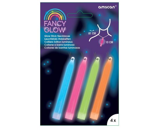 Κολιέ Glow Ασσορτί 4 τεμ 10 εκ.
