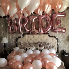 Μπαλόνια Φράση BRIDE Ροζ Χρυσο Foil