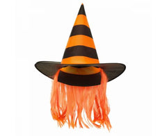 Καπέλο Μάγισσας /Witch με πορτοκαλί μαλλιά
