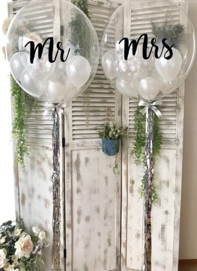 Μπαλόνια Bride με Bubble 24" MR - MRS