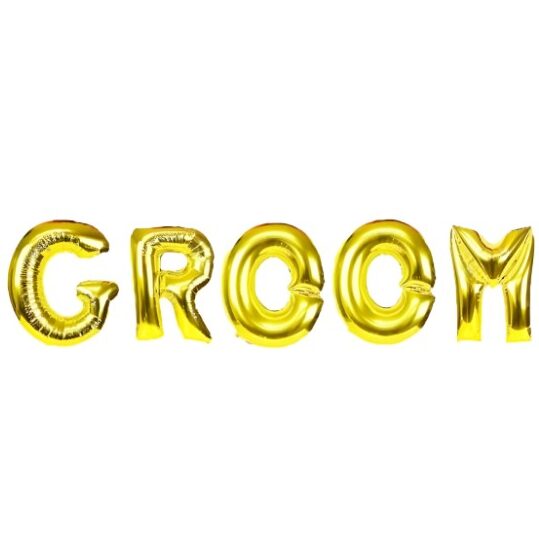 Μπαλόνια Φράση Groom (5 τεμ)  Με Ήλιον