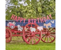 Γιρλάντα Γράμματα Farm Party Happy Birthday