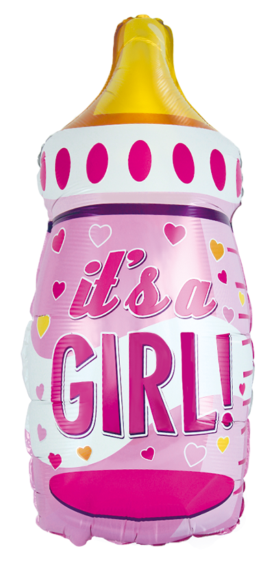 Μπαλόνι Foil Super Shape Μπιμπερό ροζ 79εκ ύψος Φουσκωμένο Με Ήλιο