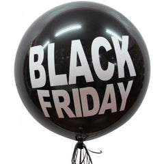 Μπαλόνι Latex Black Friday 36" Φουσκωμένο Με Ήλιο