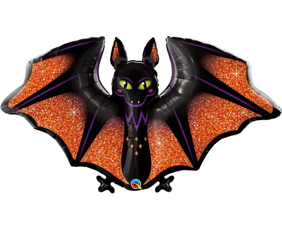 Μπαλόνι Foil Γίγας Νυχτερίδα 50" Glitzy & Glam Bat Φουσκωμένο Με Ήλιο