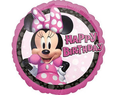 Μπαλόνι Minnie Mouse Happy Birthday/43 εκ Φουσκωμένο Με Ήλιο