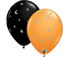 Μπαλόνι Latex 11" Crescent Moons & Stars(2 τεμάχια) Φουσκωμένα Με Ήλιο