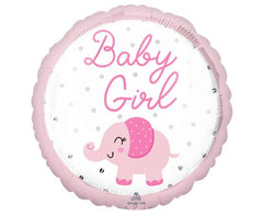 Μπαλόνι Foil Ελεφαντάκι Baby Girl / 45 cm Φουσκωμένο Με Ήλιο