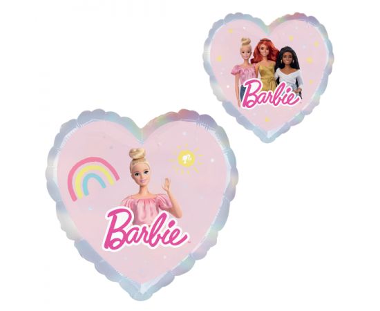 Μπαλόνι Foil Καρδιά Barbie / 43 εκ Φουσκωμένο με Ήλιο