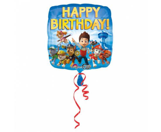 Μπαλόνι Foil Paw Patrol Happy Birthday/43εκ Φουσκωμένο με Ήλιο