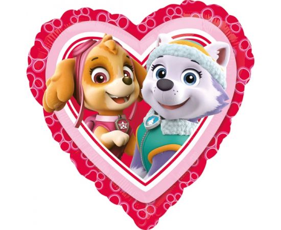 Μπαλόνι Foil Love Paw Patrol 43cm Φουσκωμένο με Ήλιο