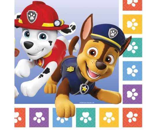 Χαρτοπετσέτες φαγητού 33εκ Paw Patrol /16 τεμ