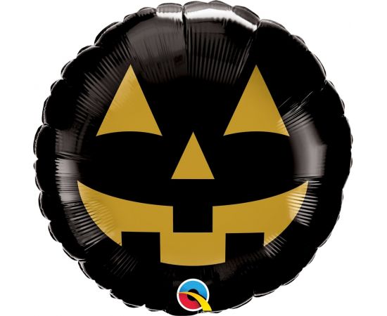 Μπαλόνι Foil Jack Face Black & Gold / 46 εκ Φουσκωμένο Με Ήλιο