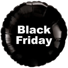 Μπαλόνι Foil Black Friday, στρογγυλό 18" Φουσκωμένο Με Ήλιο