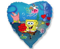 Μπαλόνι Foil 18" SpongeBob Καρδιά / 46 εκ Φουσκωμένο Με Ήλιο