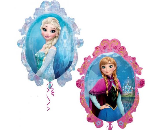 Μπαλόνι Foil Frozen Anna/Elsa 51εκ x 69εκ Φουσκωμένο με Ήλιο